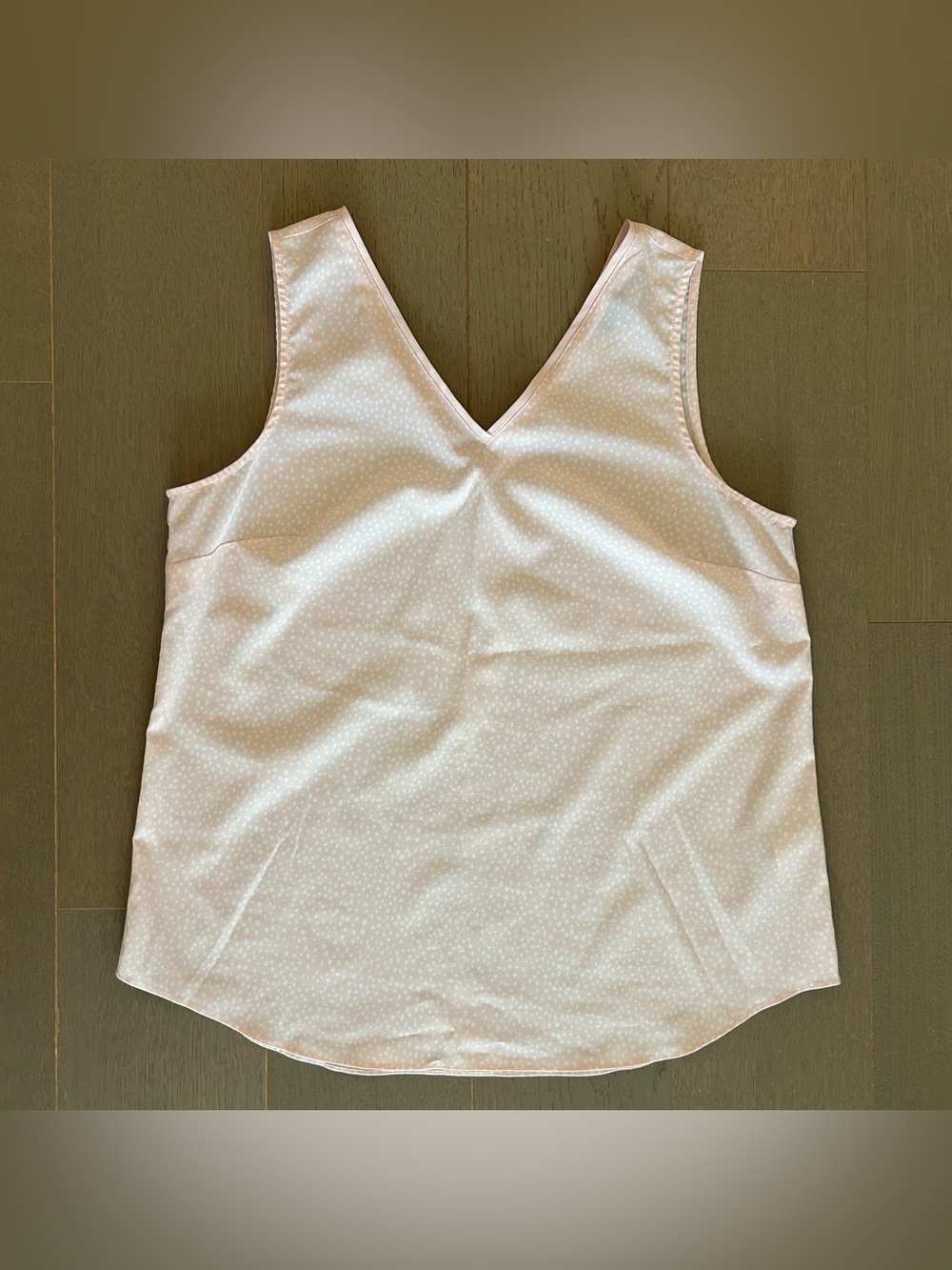 Banana Republic Light Pink & White Polka Dot Tank Top Blouse